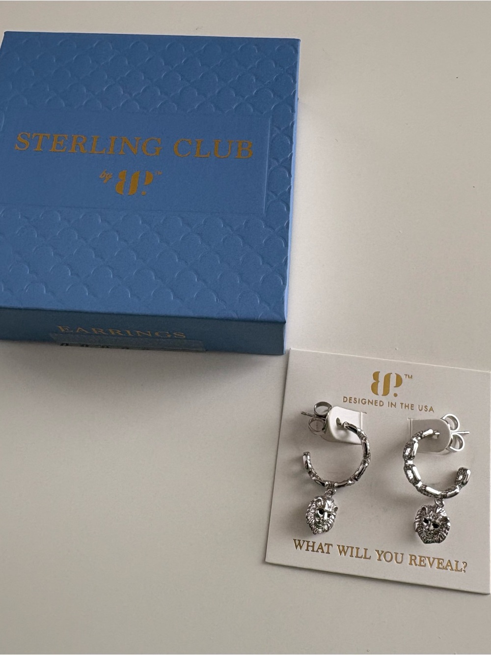 Bomb Party Sterling Club Hear Me Roar Earrings ER26133 Black Onyx & Diamond CZ